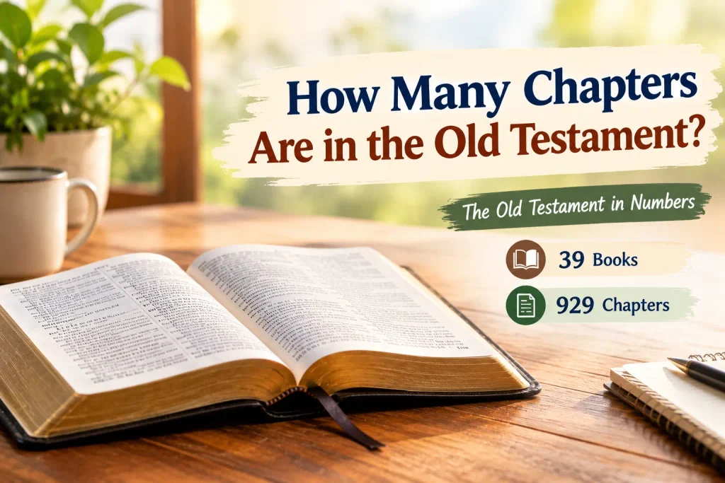 Table comparing Old Testament and New Testament chapter counts in the Bible 