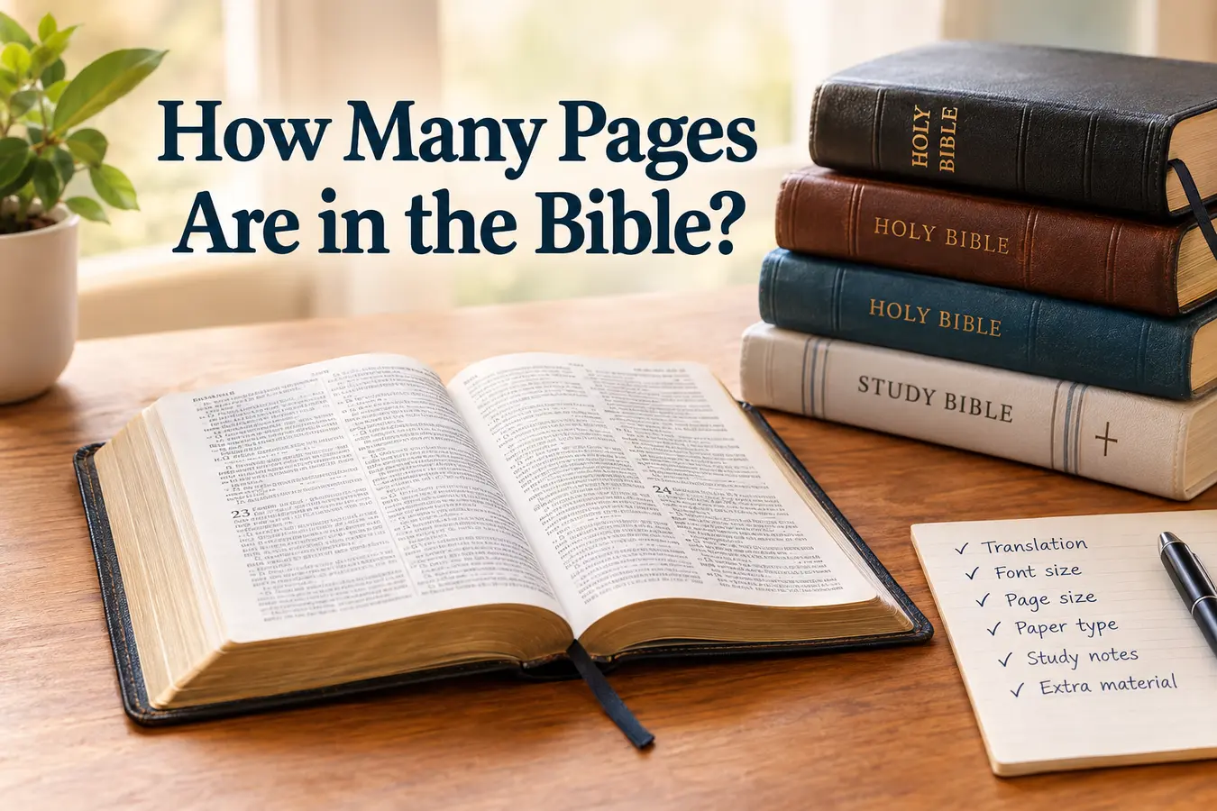 How many pages are in the Bible